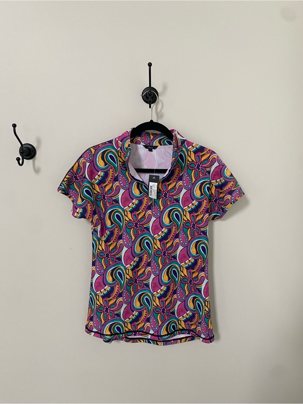 New Skea Limited celestial sleeveless Paisley Short Sleeve Polo